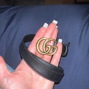Gucci double G leather belt